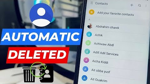 How To Fixed Contacts Automatically Deleting
