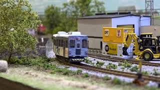 CN Shops N-Scale layout – BC Rail / CN Rail Bus (Kaoham Shuttle)