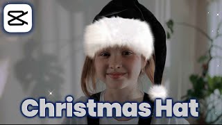 Как добавить эффект новогодней шапки к видео в приложении CapCut screenshot 5