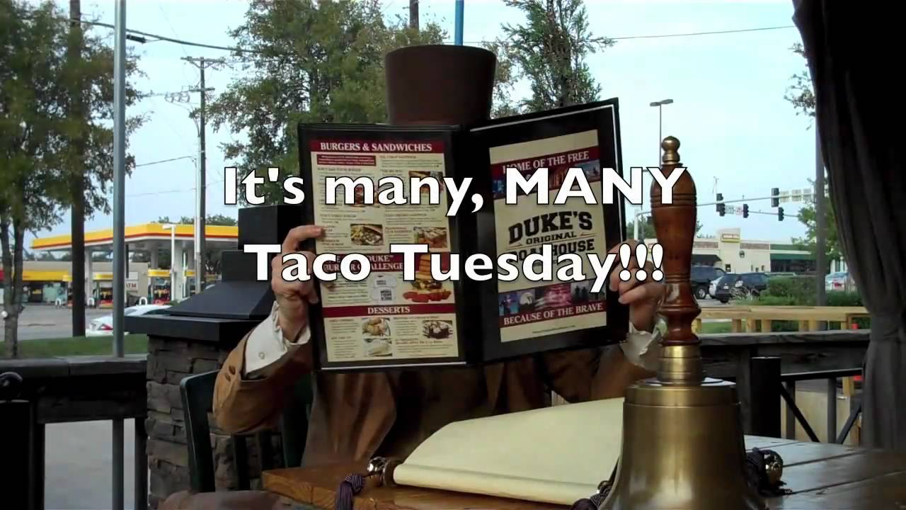 Duke's In Addison's menu special many mini tacos YouTube