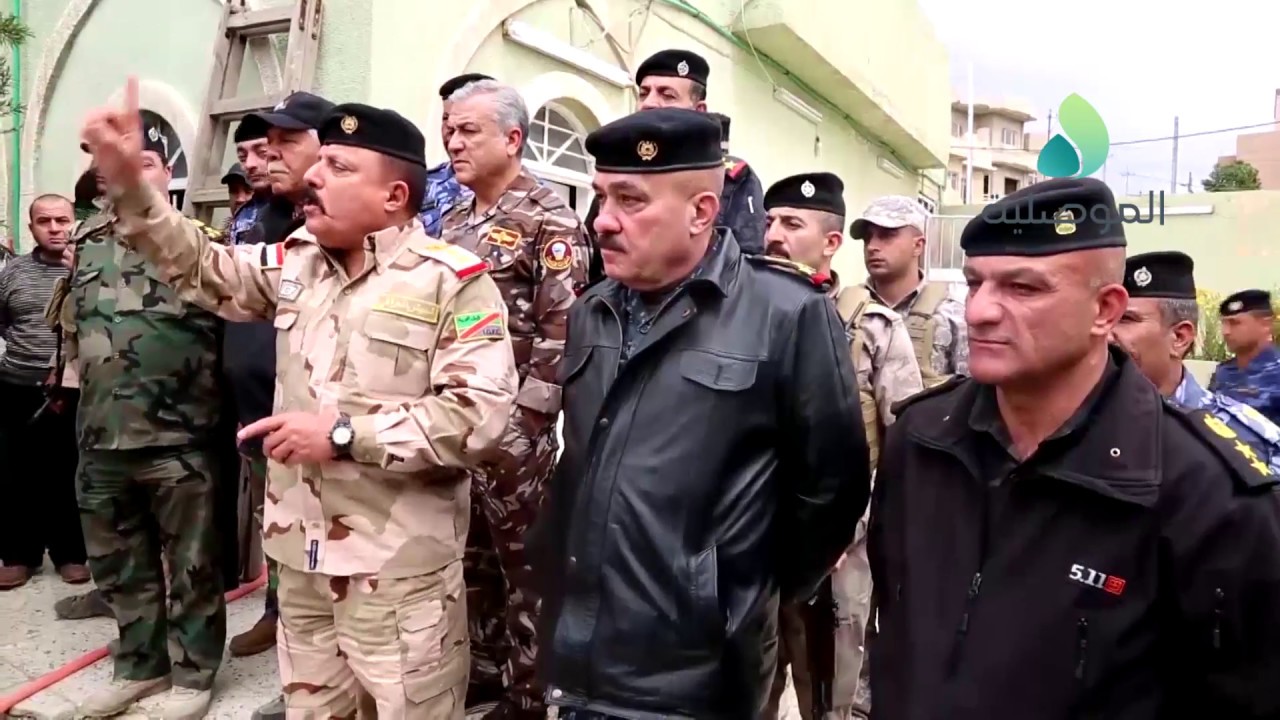 توفيق والحمداني يلتقون اهالي الحدباء لمتابعة الحالة الامنية والشرطة تتمكن من ضبط كدس عتاد في المنطقة