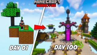 I SURVIVED 100 DAYS ON SKYBLOCK AND MADE INCREDIBLE THINGS