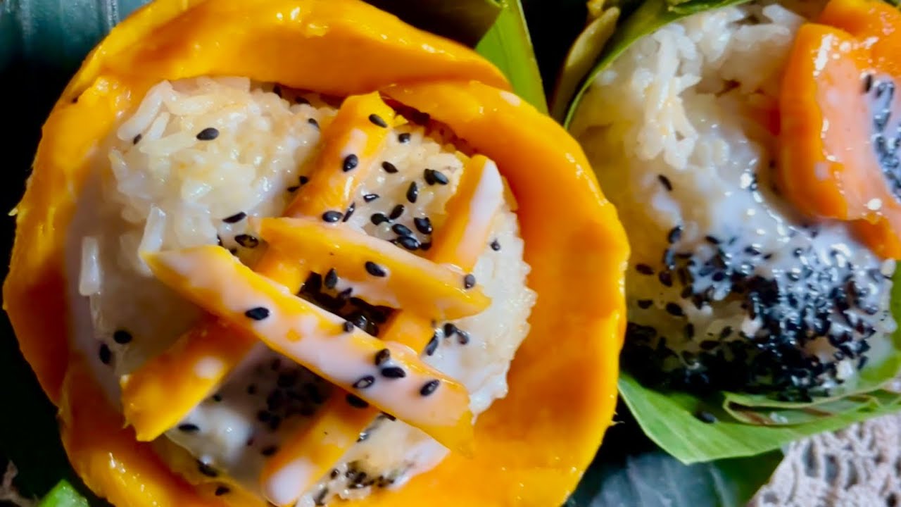 Sticky Rice Mango 🥭, #stickyricerecipe, ข้าวเหนียวม่วงกระทิ បាយដំណើបស្វាយទុំ, #coconutcream