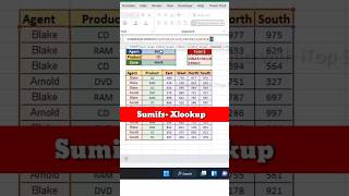 Xlookup+Sumifs Magic Tricks In Ms Excel... Xlookup in Ms Excel..#excel #shorts #xlookup