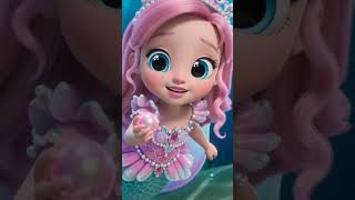 She found a mysterious glowing pearl🩷🐚 #youtubeshorts #kidsvideo #fairytale #mermaid #kidsanimation