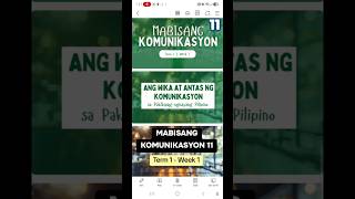 Mabisang Komunikasyon 11Term 1 | Week 1 is now ready! #mabisangkomunikasyon #ppt #threeterm #dll
