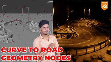 Geometry Nodes ROAD GENERATOR Curves to Roads! || Deepak Graphics