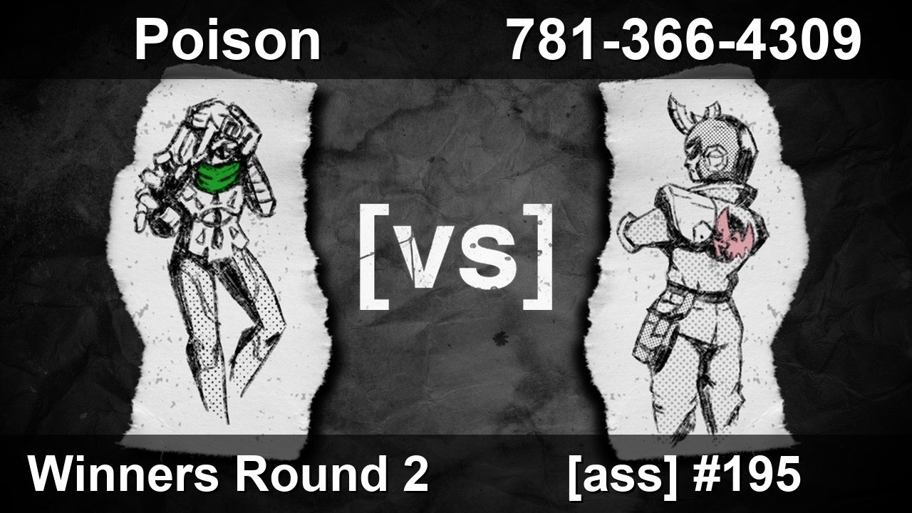 ass] 195 - Melee Singles WR2 — Poison ⟮Sheik⟯ vs 781—366—4309
