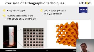 Lithographic additive manufacturing of defined open-porous tricalcium phosphate scaffolds