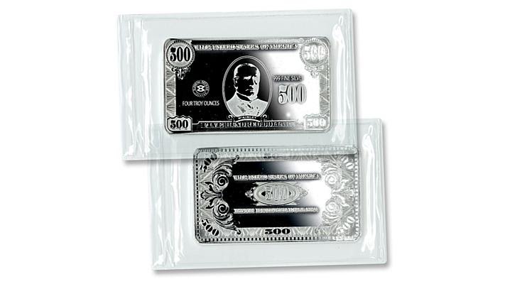 ProofLike Quarter Pound Silver Bar with $500 Bill Design - YouTube