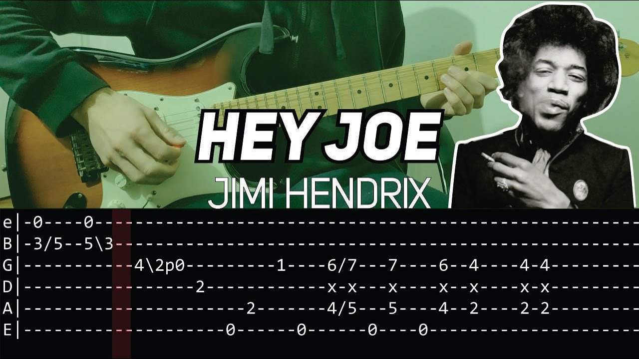 Jimi Hendrix - Hey Joe (Guitar lesson with TAB) - FULL SONG 