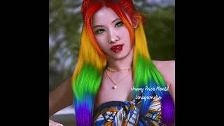 Twice Sana - Neon Edit Ibispaint X Happy Pride Month