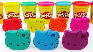 Learn Colors With Play Dough Modelling Clay Kitty Cat Surprise Toys For Kids And Toddles