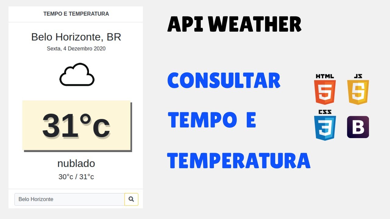 Criando um App de Previsão do tempo com HTML, CSS e JavaScript