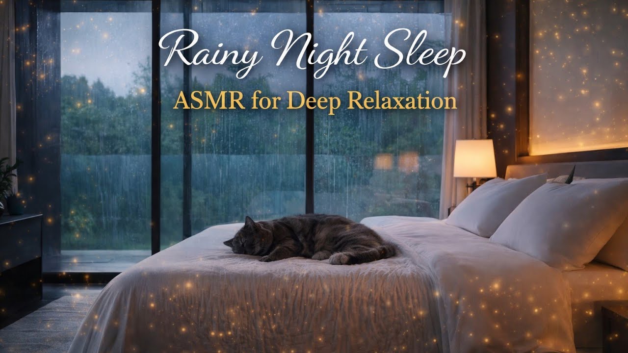 Rainy Night Sleep 🌧️ ASMR Rain Sounds for Deep Relaxation & Stress ...