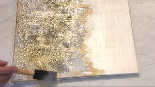 DIY Gold and Silver Glitter Wall Decor