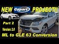 Copart Mercedes W166 ML to GLE 63 AMG conversion. Interior removal. Part 2