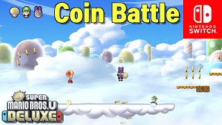 New Super Mario Bros. U Deluxe (3 players competition): Coin Battle 123