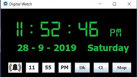 Digital alarm clock by Java and Netbeans windows 10
