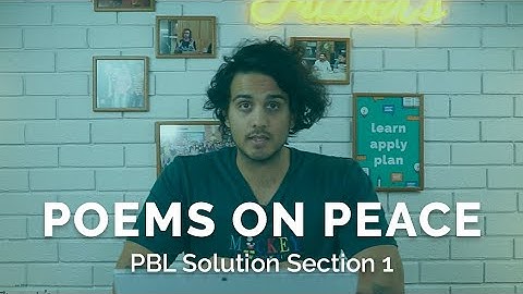 GAMSAT Section 1 PBL Solution  | Poems on Peace