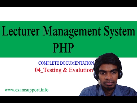 04_Testing & Evaluation(Lecturer Management System - PHP)