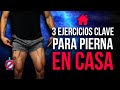 ¡LOS 3 MEJORES EJERCICIOS PARA PIERNA EN CASA!