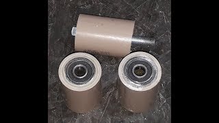 (DIY)Roletes  para lixadeira de cinta  fácil e BARATO /2x72  belt  grinder wheels