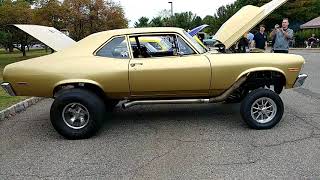 1970 GOLD CHEVROLET NOVA GASSER 555 BIG BLOCK ENGINE