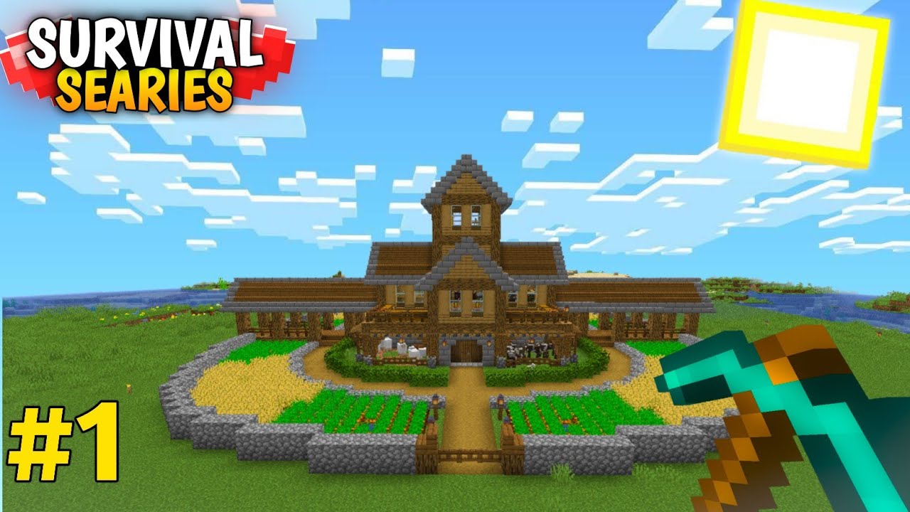 Minecraft PE Survival Series Ep 1 in Hindi 1.21 | Made OP Survival Base ...
