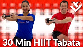 Full Body HIIT Tabata Workout 30 Minutes - Tabata HIIT Workout with Weights at Home
