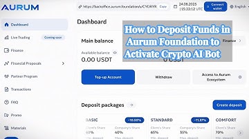 How to Deposit Funds in Aurum Foundation to Activate Your Subscription & Crypto AI Bot
