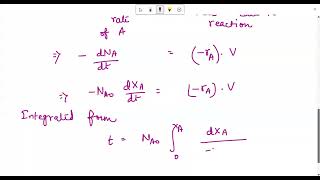 LEC26 Ideal Batch Reactor for a Single Reaction