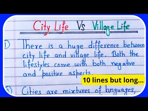 essay on village life vs city life