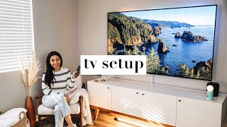 My TV Setup 2023 | minimal + organizing tips!