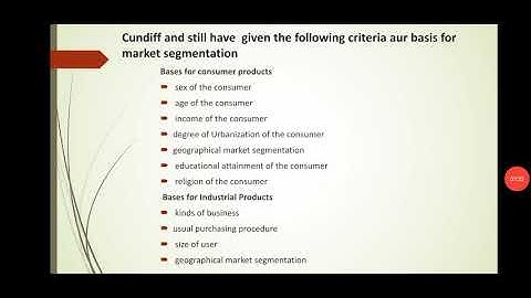 III B.Com-Modern Marketing-Market Segmentation (Part 2)
