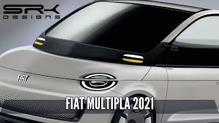 2021 Fiat Multipla Electric Concept - Photoshop Car Rendering | SRK Designs