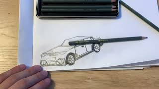 Рисую BMW карандашом