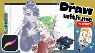 Coloring the Illustration || Lineart || Digital Painting || Procreate || Draw with me (no mic)