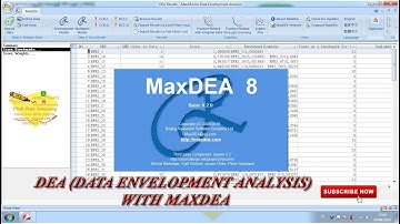 DEA (Data Envelopment Analysis) With MaxDEA