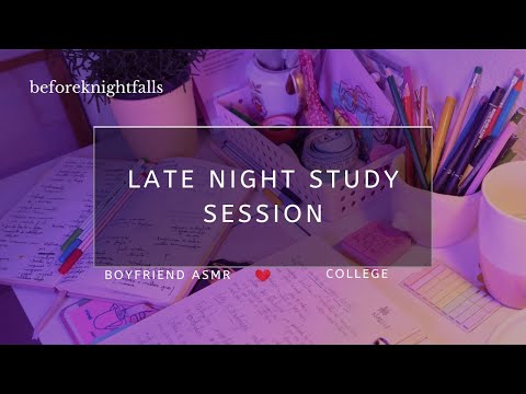 ASMR Late Night Study Session 