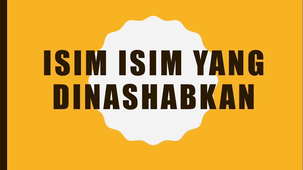 35. Isim   isim yang dinashabkan