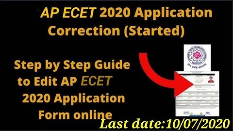 AP ECET 2020 Application form correction.