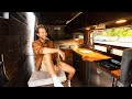 The Ultimate Man Cave Van Tour – Moody PNW Vibes & a Stunning Live-Edge Slab Countertop