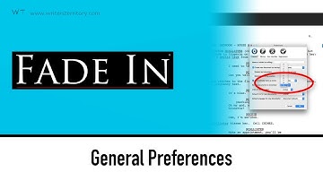 FADE IN General Preferences