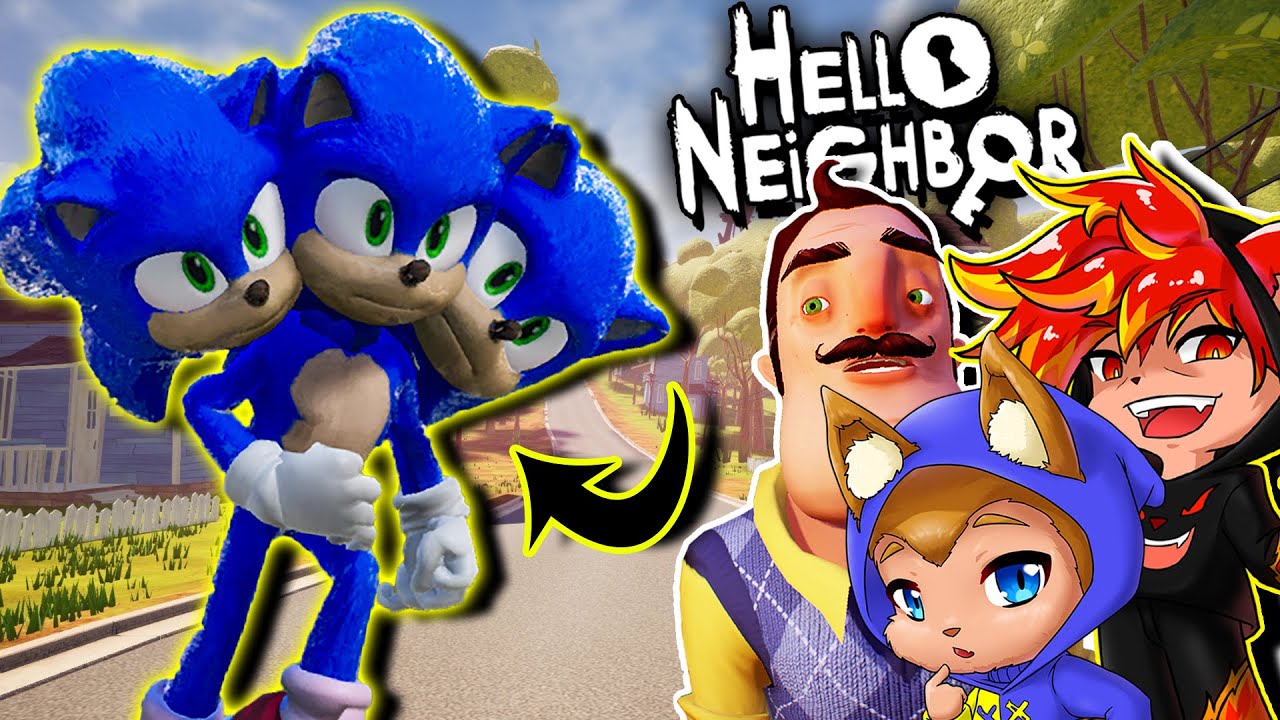 HELLO 3 HEADED SONIC | Hello Neighbor Mod - YouTube