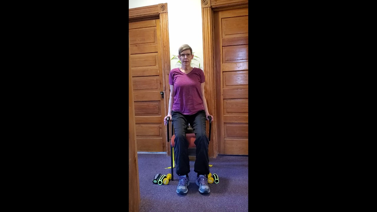 5. Seated Strength (weights & bands) Class for Seniors 30 mins w/Sally Sunshine Gentle Fitness