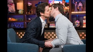 Matt Bomer And Andrew Rannells Share A Steamy Kiss On ‘Watch What Happens Live’ Profile