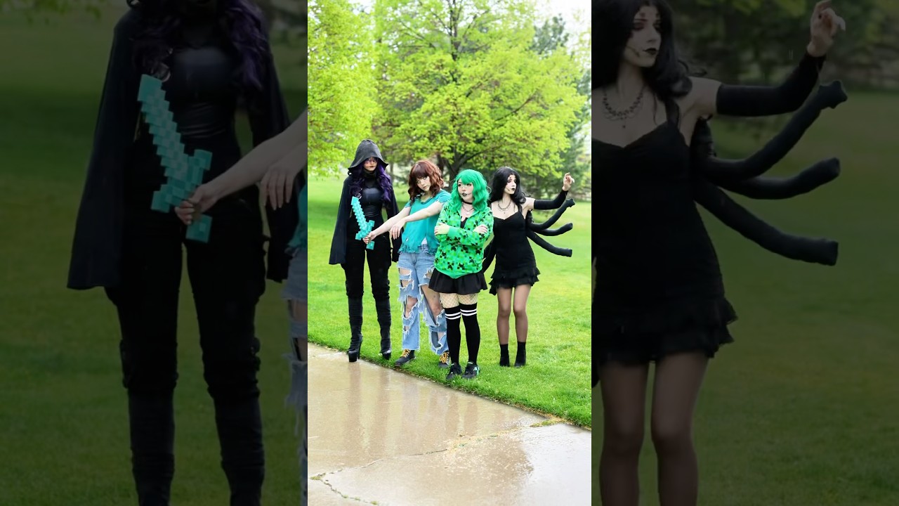 ⁠@Dajackies ​⁠@prototype_fox ​⁠@halcybella #cosplay #cosplayer #minecraft #minecraftmob