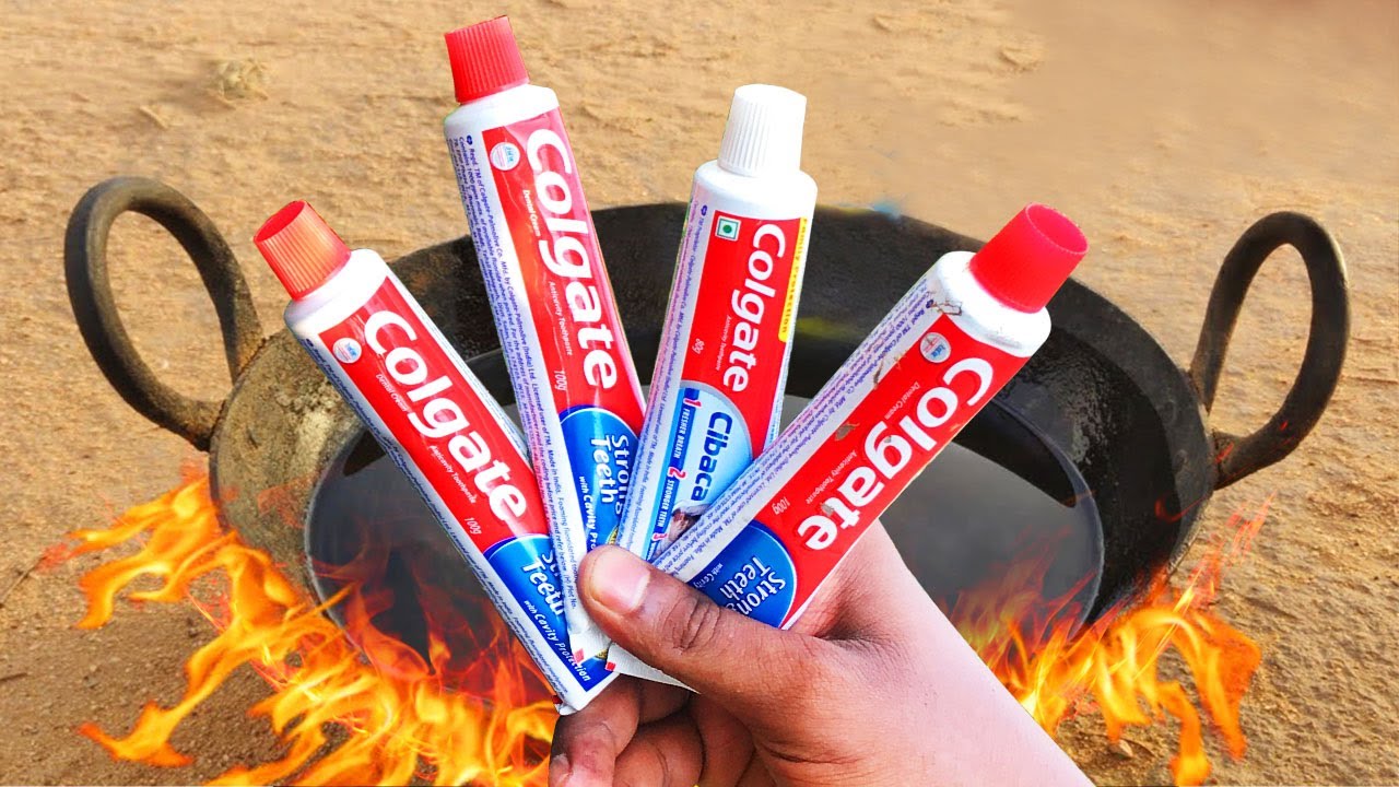 colgate toothpaste vs Hot oil Experiment - YouTube