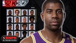 Magic Johnson NBA 2K27 Face Tutorial | (#NPN) No Pausing Needed